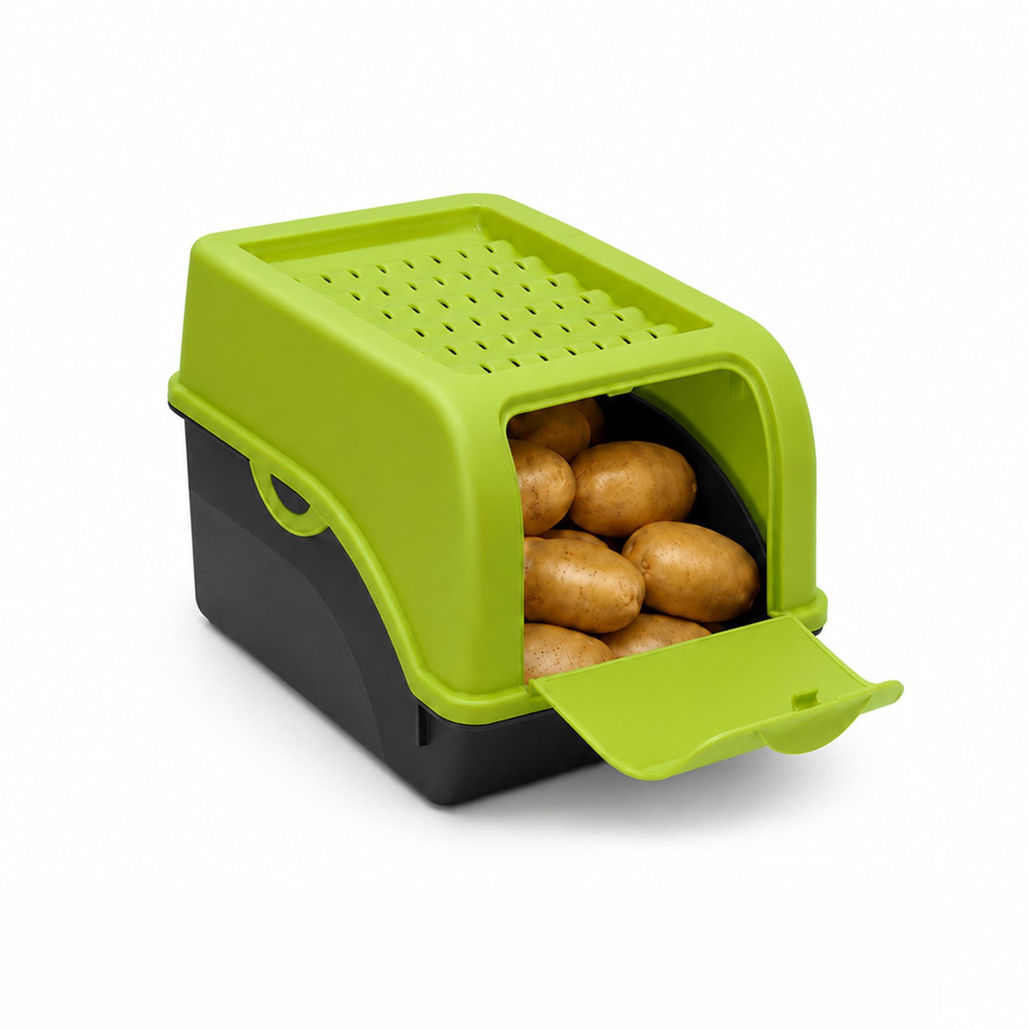 ARTECSIS® Kartoffel Aufbewahrungsbox mit Deckel für 2,5 kg, 4 kg, 5 kg & 6 kg Kartoffeln - Vorratsbehälter & Vorratsdosen Lebensmittel - Kartoffelbox, Zwiebelbox, Gemüsebox (inkl. 6 Aufkleber)