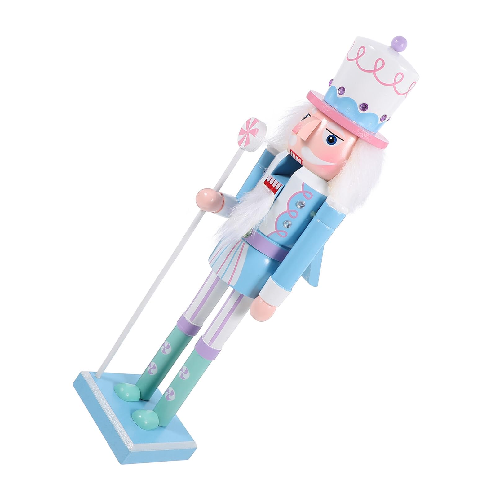 Casse-Noisette de Noël en Bois Idée Cadeau Figurine Bleu Lac pour Proches