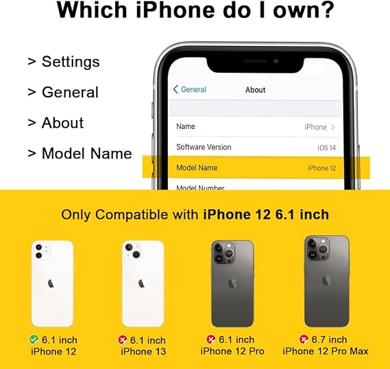 iPhone 12用 ベルトクリップ付きケース - 頑丈な保護 高耐久 | 携帯電話カバー ホルダー付き、滑り止めグリップ&防塵 - クリップ付き耐衝撃iPhone 12ケース アウトドア用 ネイビーブルー