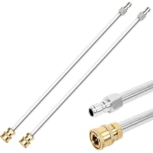 YUNVI 80 Inch Pressure Washer Wand Extension Stainless Steel Power Washer Lance Extension Spray Wand with 1/4 Inch Quickly Connect-4500PSI 2 Wands- 40" Each Wand