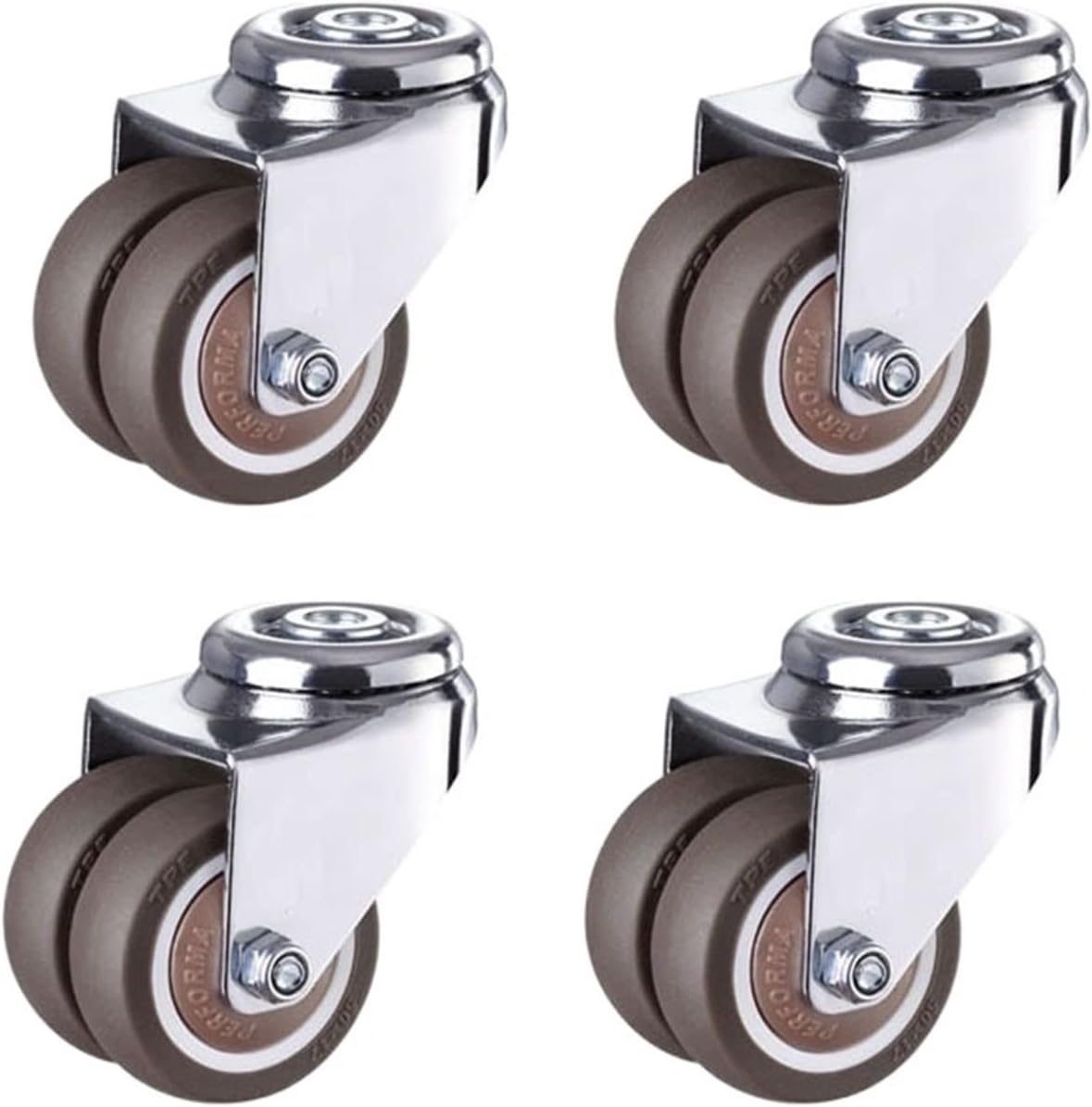 DONG+XI 2” Heavy Duty Swivel Caster Wheels with 8.2mm Holes Locking Replacement