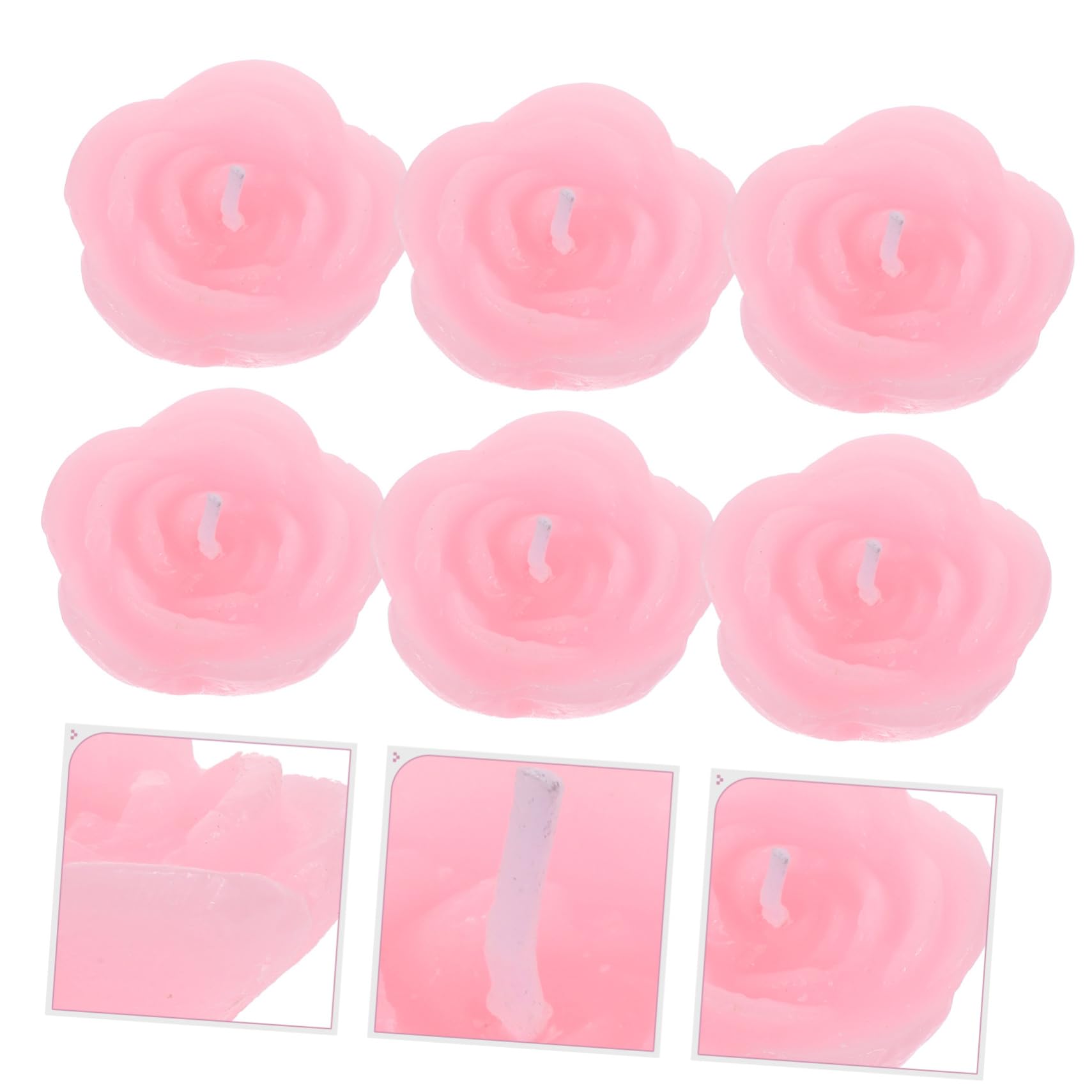 Zerodeko 18pezzi Candele Galleggianti Rosa Per Decorazioni Nuziali e Feste Candele Fluttuanti Aromatiche Per Atmosfere Romantiche e Arredamento Domestico