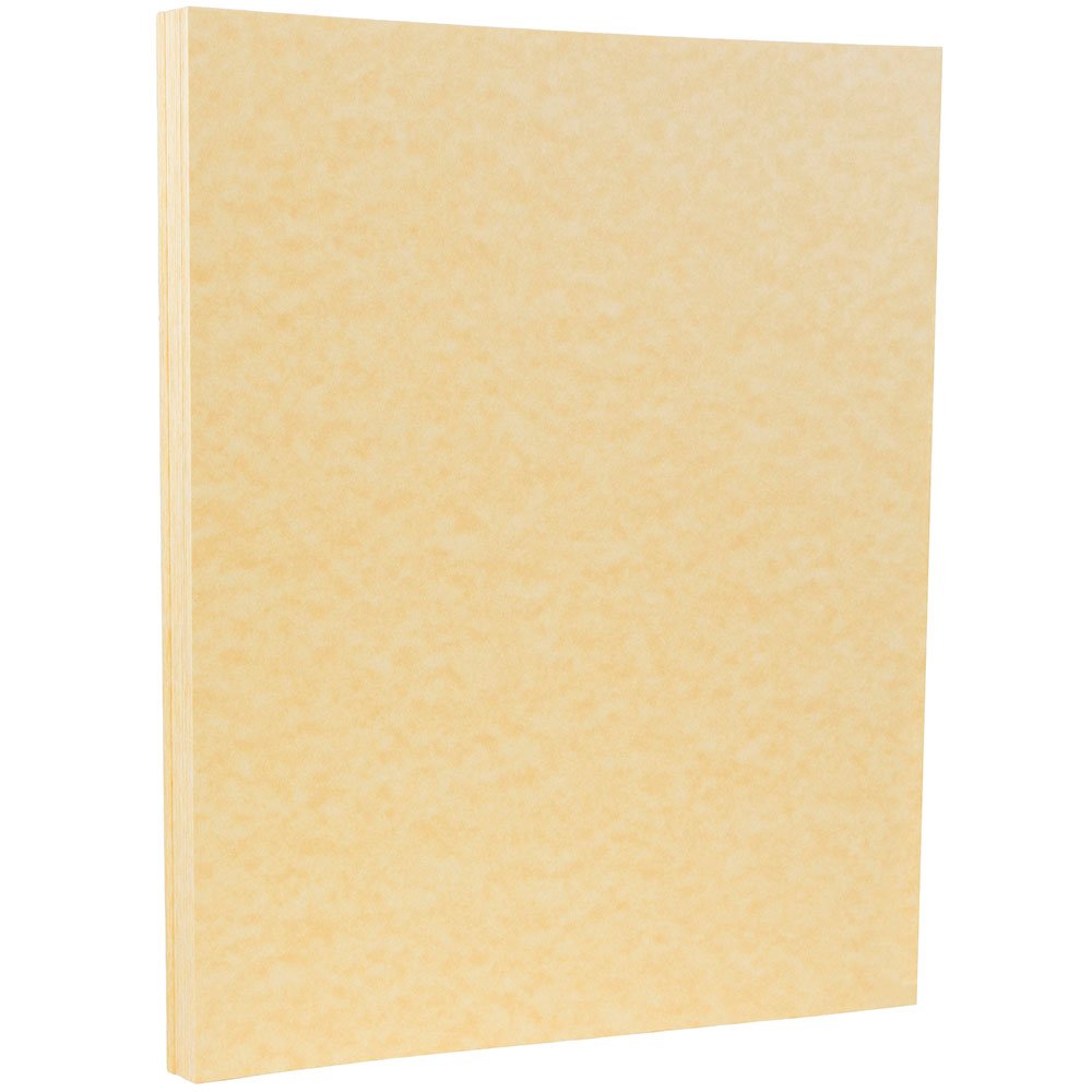JAM PaperParchment 24lb Paper - 8.5 x 11 - Antique Gold Recycled - 100 Sheets/Pack