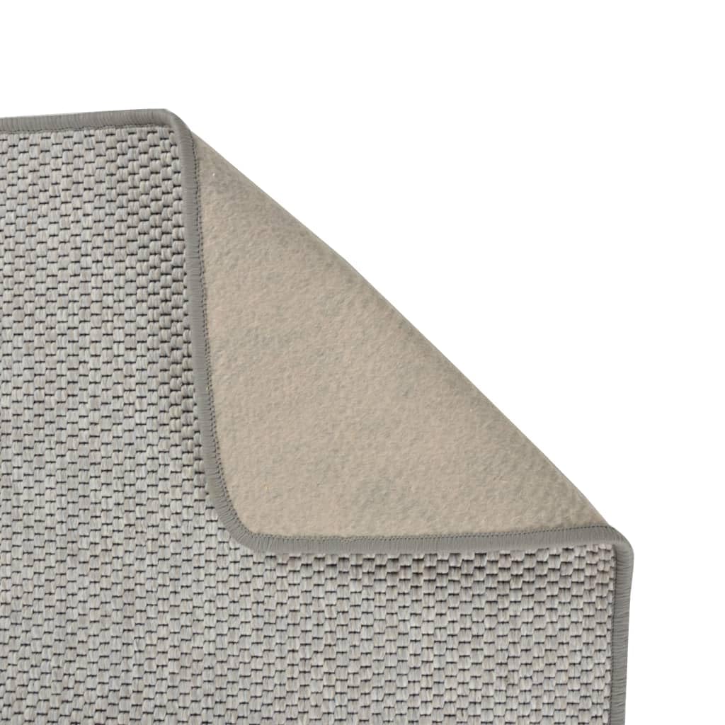 LAPOOH Tapis de Couloir Aspect sisal Taupe 80x300 cm,Tapis Lavable,Tapis D'Évier,Tapis Antidérapant