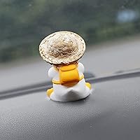 Vista 5 de Accesorios de decoración de coche de pato oscilante, colgante de espejo retrovisor para automóvil, decoración de espejo retrovisor para damas