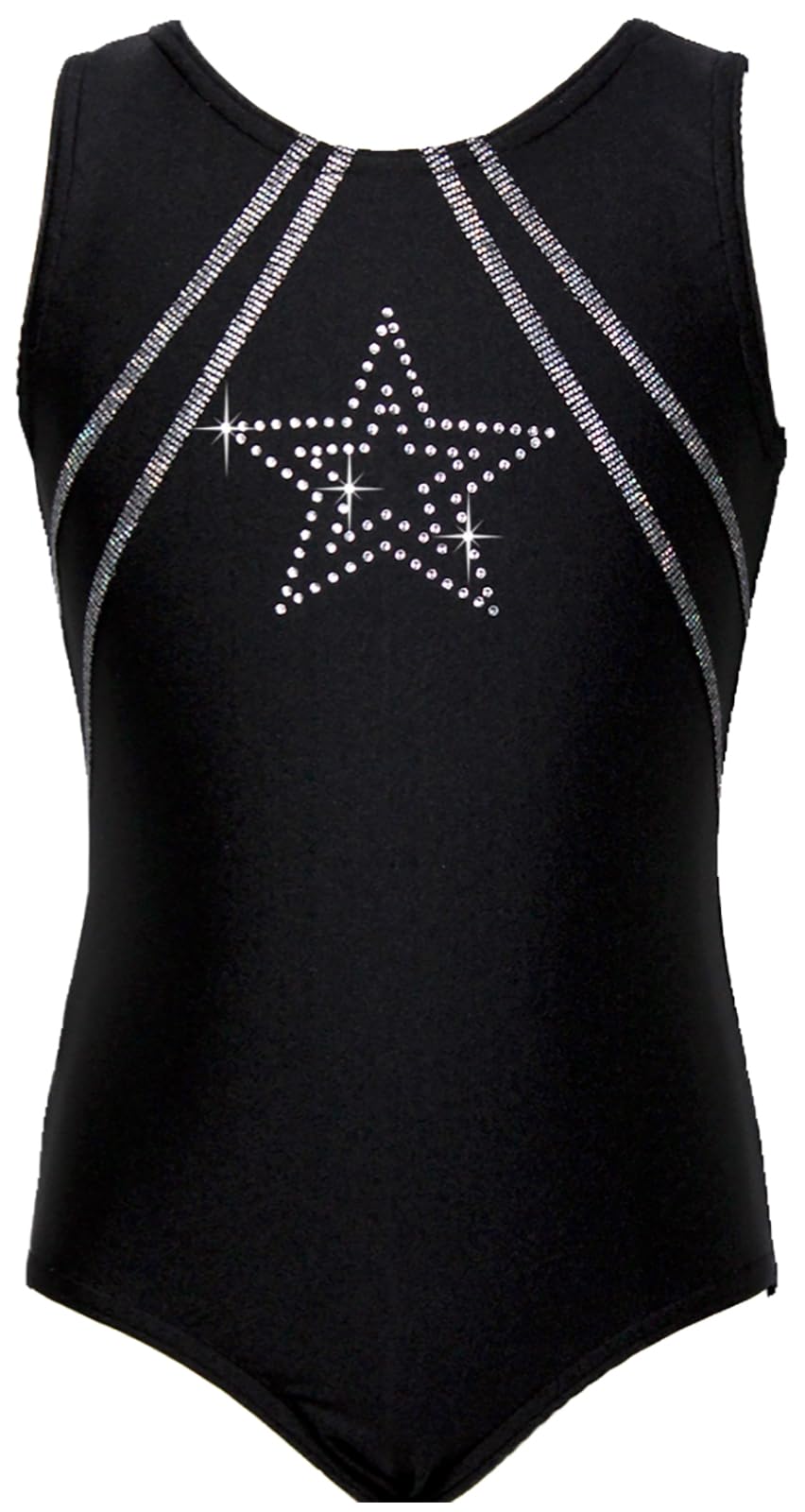 Turnanzug Gymnastikanzug GymStar Lycra & Strasssteine Samt Kurzarm Turnbody
