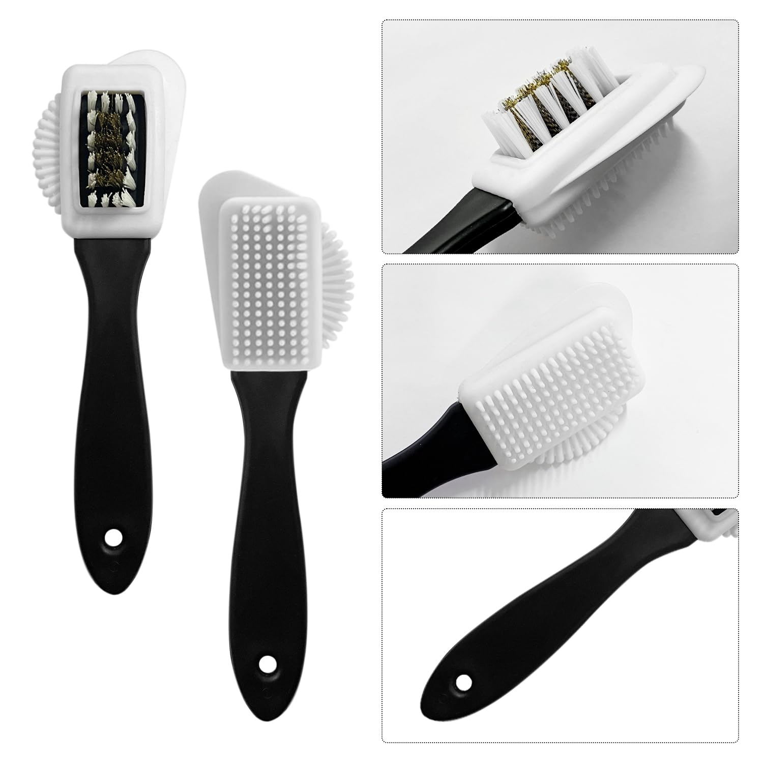 Kit 3 Brosse Nettoyage Chaussures – Crin Doux + Brosse Bottes + Housse Cirage – Entretien Cuir & Similicuir