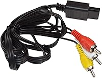 Vista 1 de HQRP Cable de audio y video AV compatible con Nintendo 64 sistema N64 TV consola de videojuegos multisalida RCA 35846 Gamecube