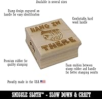 Vista 3 de Oops Better Late Than Never Belated - Sello cuadrado de goma con texto para estampar manualidades, 1.25 pulgadas, pequeño