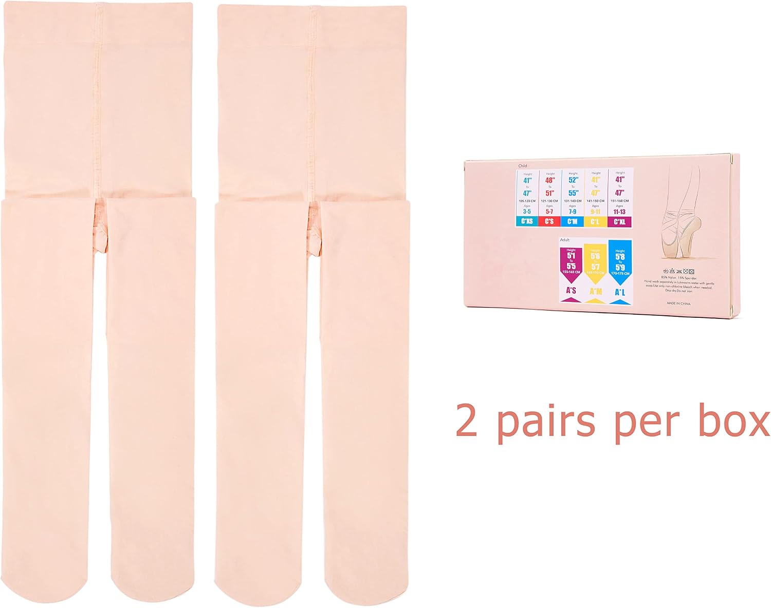danswan Ballet Dance Tights Footed Ballet Legging Stocking for Girls Students Practice (Kids/Women/Toddler)