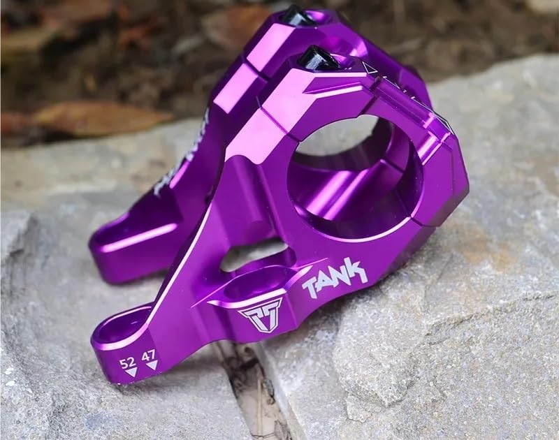 Attacco Manubrio MTB Attacco Manubrio for Mountain Bike in Discesa con Attacco Manubrio in Lega, Altezza 10 Gradi 35 mm Attacco Manubrio Bici da Corsa(Purple)