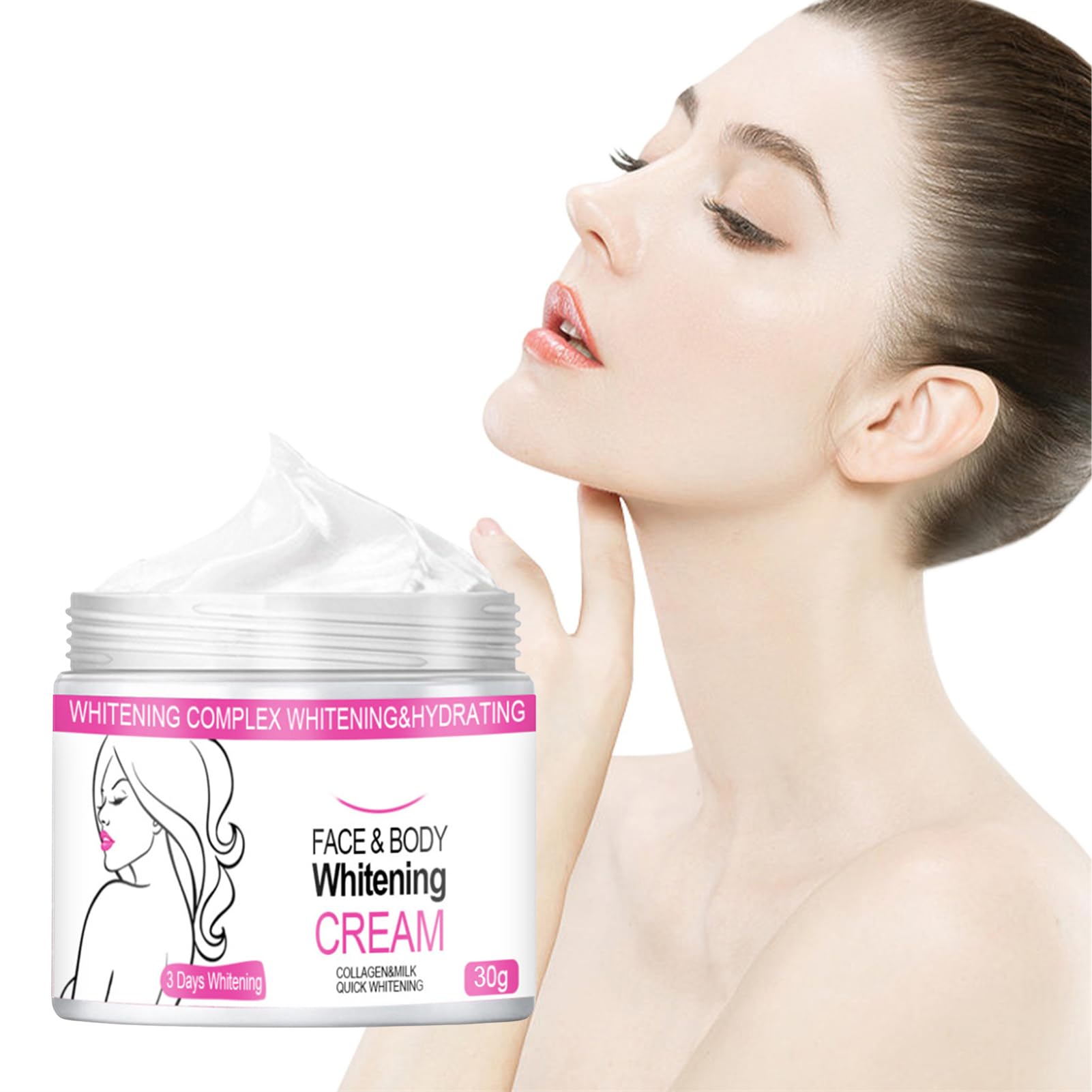 Crème éclaircissante Vedlekha Pour Peau Foncée - Contient Acide Kojique, Glutathion, SPF5, 100g