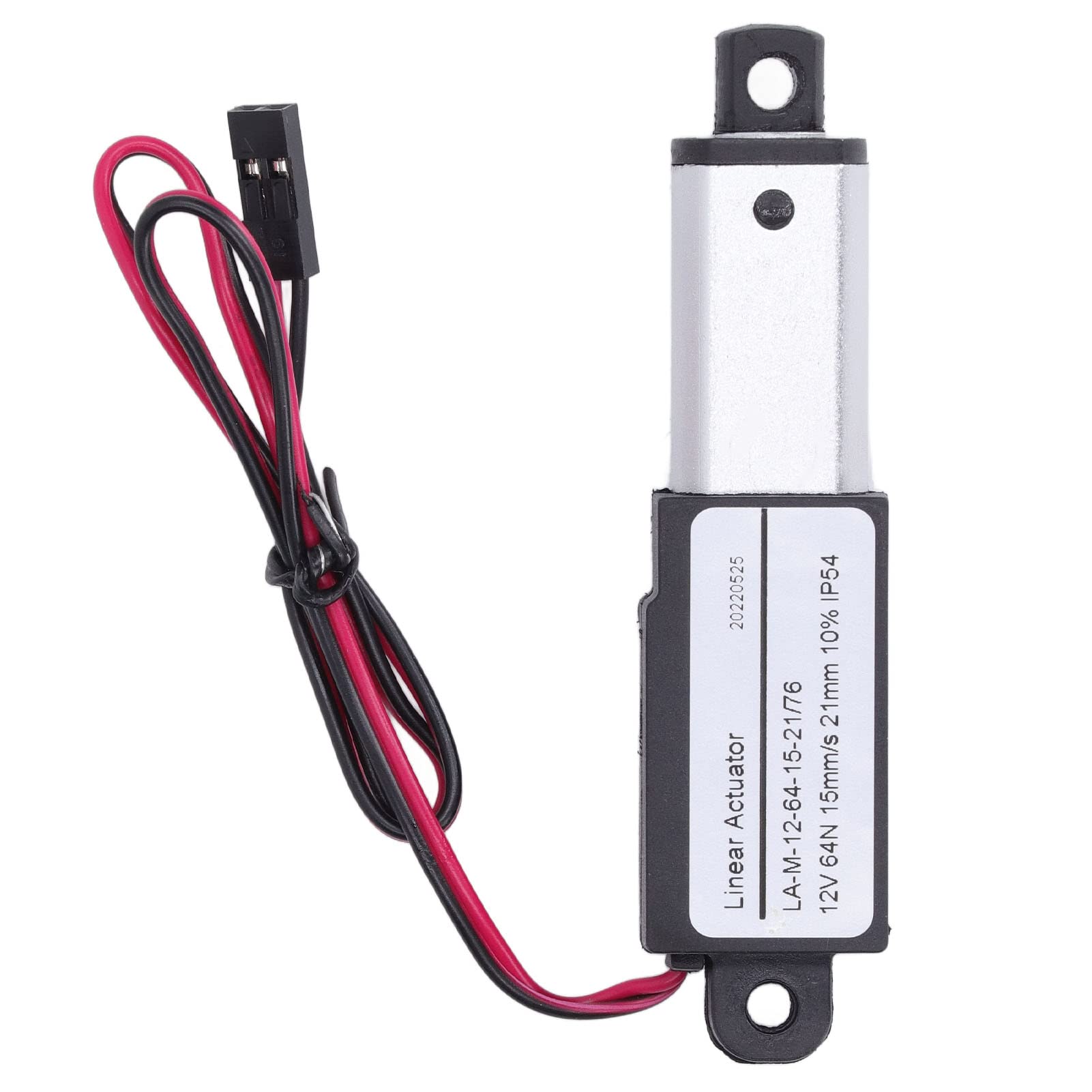 Mini Attuatore Lineare Elettrico 12V, 64N 15mm/s Piccolo Attuatore Lineare con Staffe di Montaggio, Attuatore di Movimento Impermeabile IP54 per Domotica (21 mm)