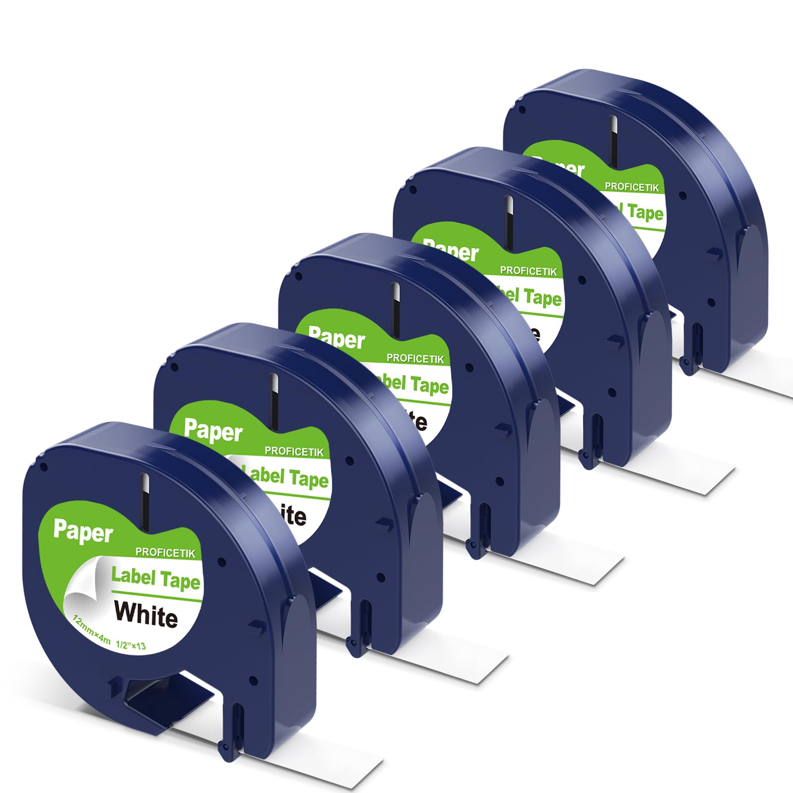 PROFICETIK Label Tape Compatible with Dymo Letratag Refills Paper