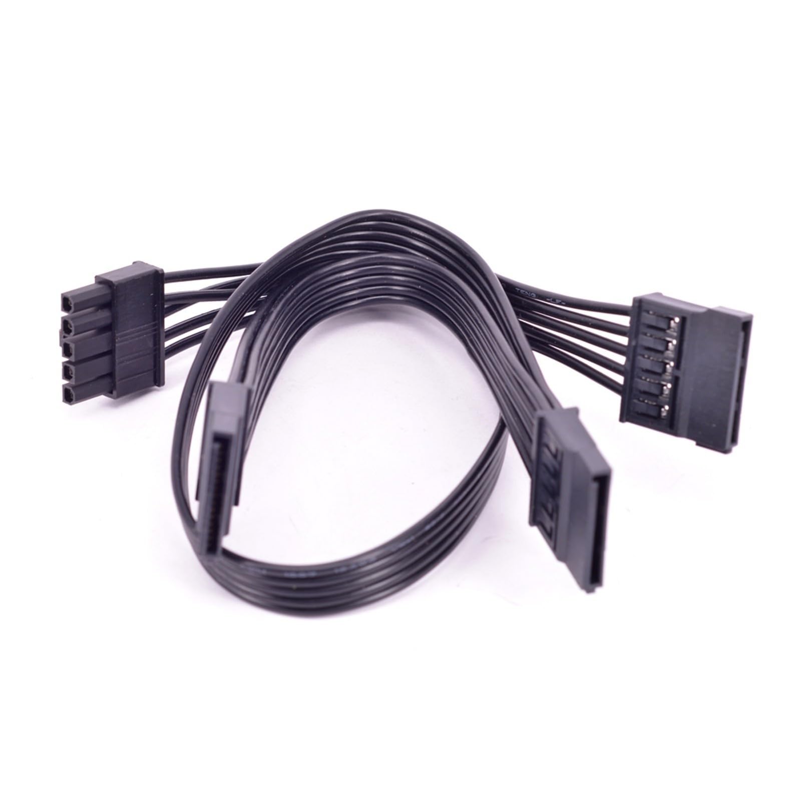 Generico Cavo di alimentazione SATA da 5 pin a 3 porte(3 SATA Right Angle)