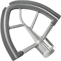 Vista 1 de Flex Edge Beater for KitchenAid Tilt-Head Stand Mixer, 4.5-5 Quart Flat Beater Paddle with Flexible Silicone Edges Bowl Scraper, Grey Gris