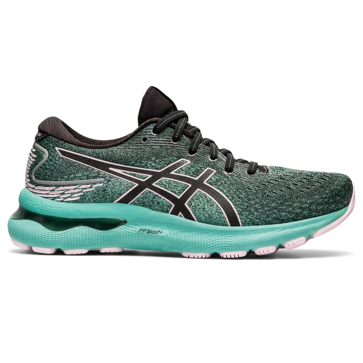 ASICS Gel Nimbus 24, Zapatillas de Running Mujeres, Negro/Plateado, 43.5 EU