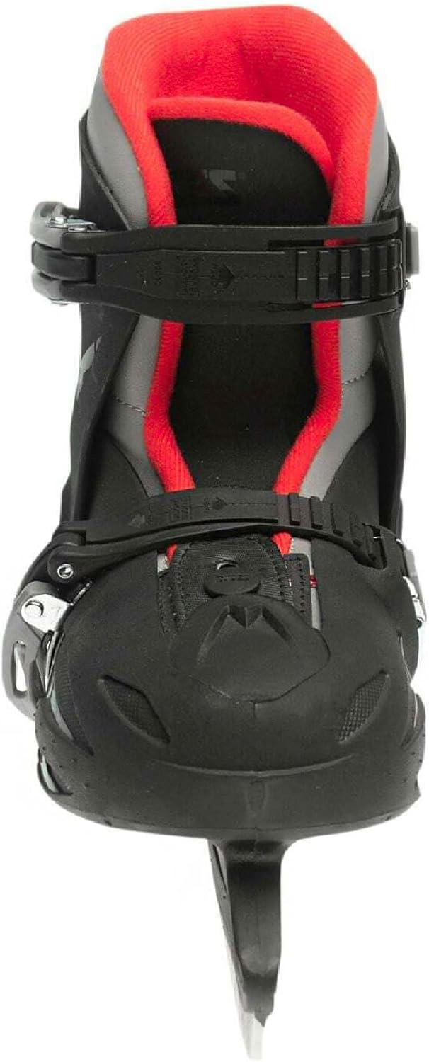 Roces Kid's Unisex Children MCK II Adjustable Carbon Steel Hockey Blade Ice Skates with Two Micrometric Memory Buckles Closure
