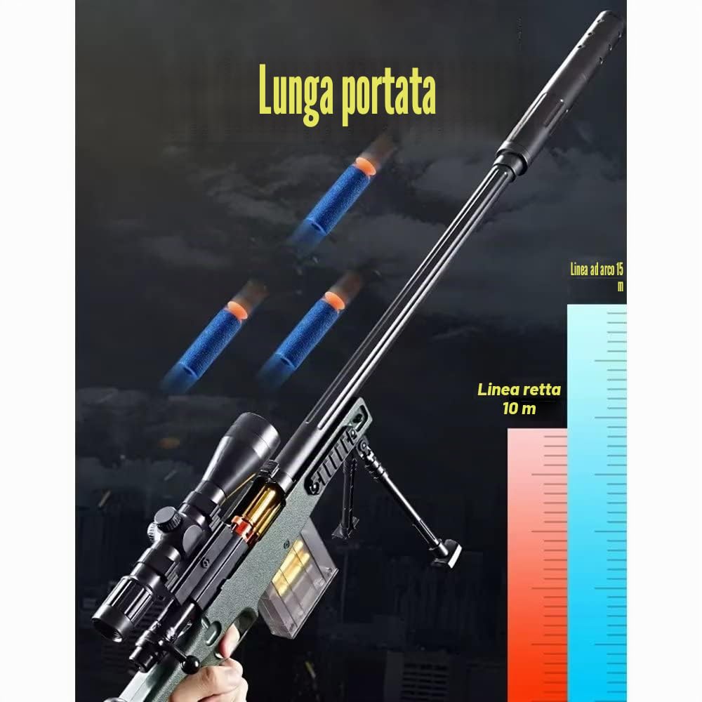 Kar 98K AWM Foam Sniper Rifle with Range 20 Official Darts 6