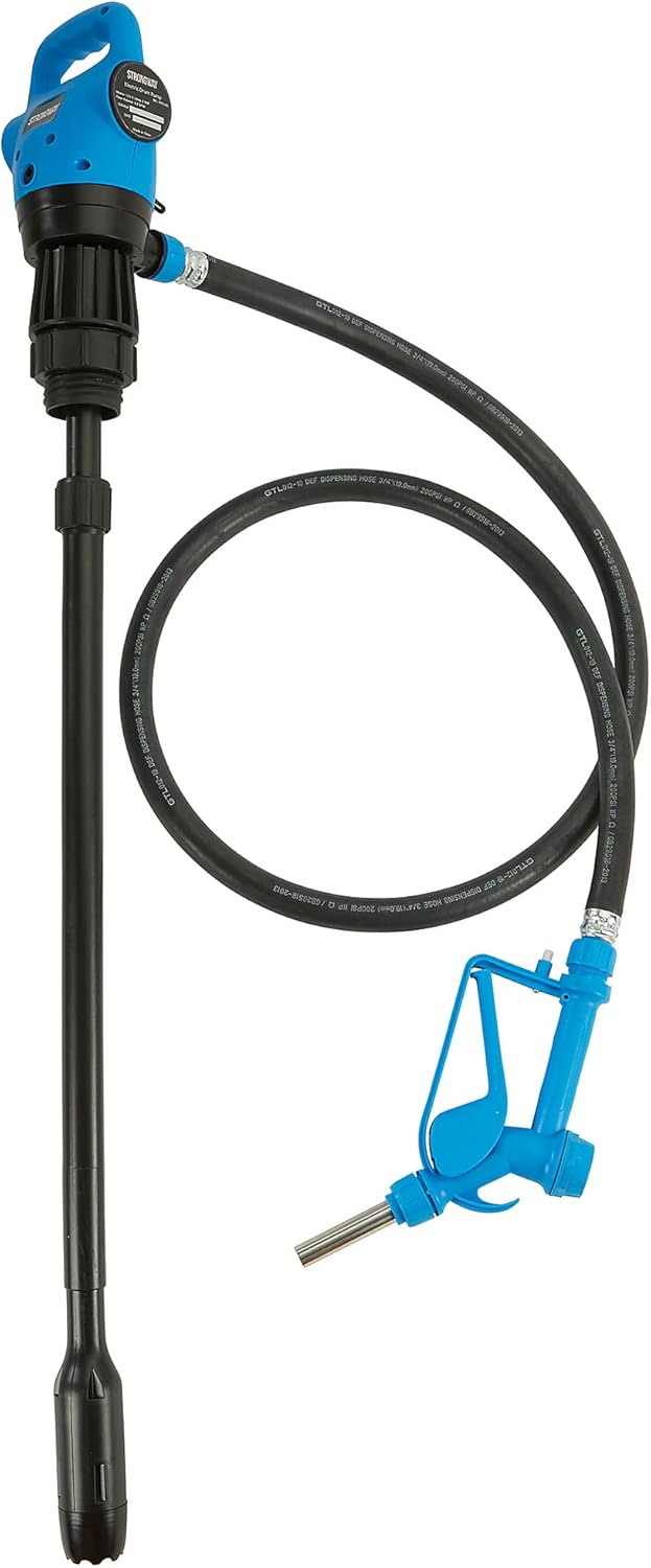 Strongway Electric Drum Pump, 4 GPM, 110 Volts, Manual Nozzle