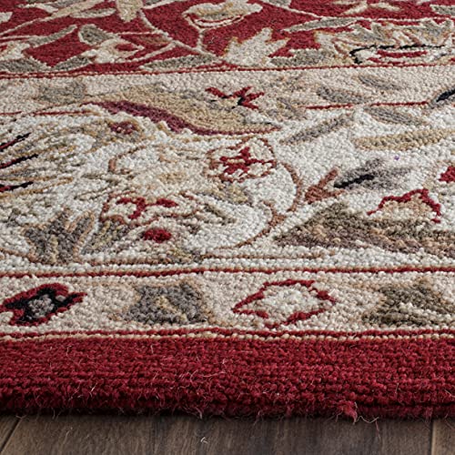 Tapete corredor Safavieh Chelsea 3'x10' Burdeos e Hueso miniatura 4