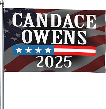 Candace Owens for President 2025 Flag 4X6 Ft UV Fade Resistant and The Edge with Grommets Garden Yard Banner Outdoor
