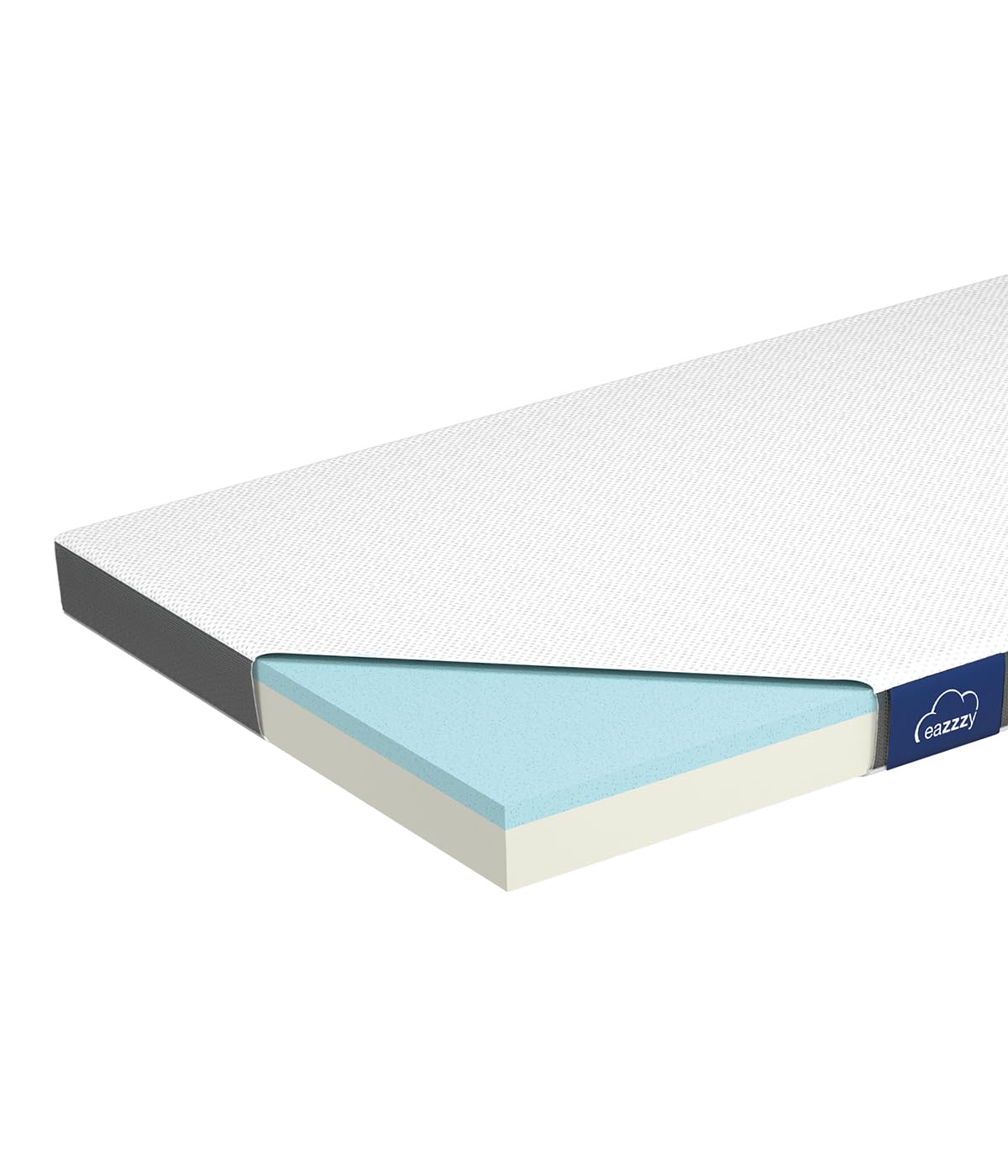 Genius Eazzzy Topper Classic 90x200cm Höhe 7 cm H2 H3 - orthopädische Matratzentopper für Matratze & Boxspringbett aus Gelschaum | Matratzenauflage 90x200 für Allergiker + Bezug