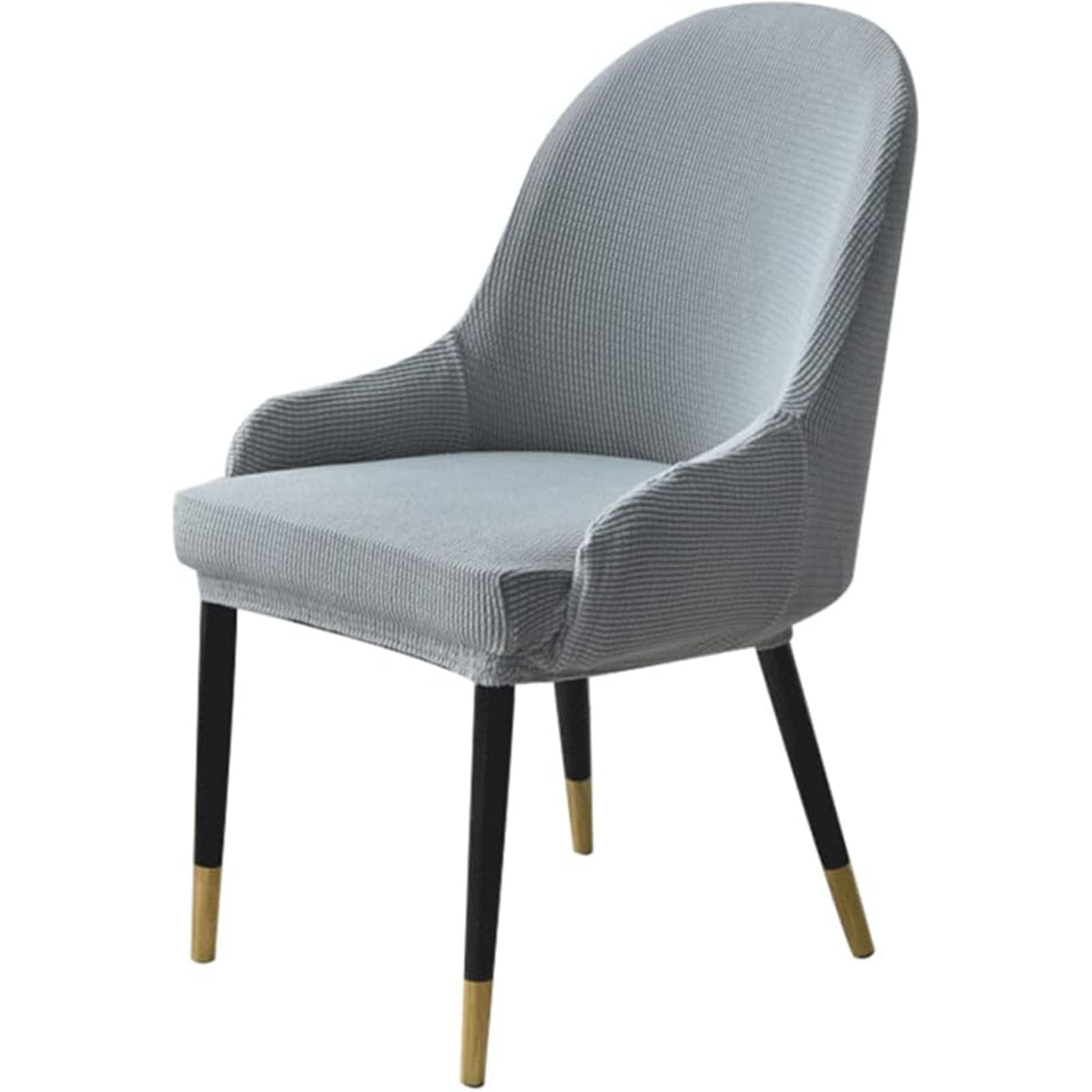 Leomix Set of 2/4 Curved Low Back Dining Chairs Cover, Modern Accent Computer Chair Cover Arc Shaped Armrest Counter Chair Slipcover,H,4pack