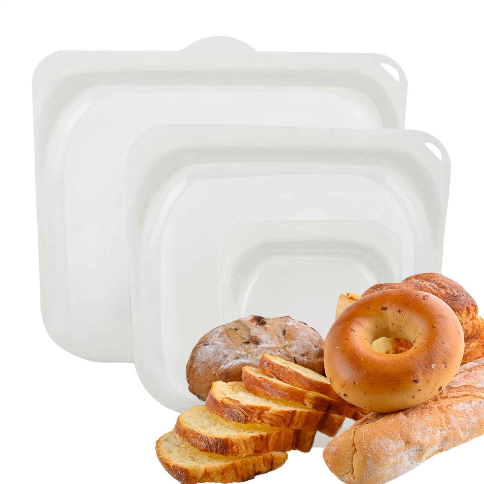 Sacchetti Riutilizzabili per Panini 3 Pezzi Bustine Porta Pranzo in | Sacchetti Alimenti Microonde per Carne Formaggio Verdura Frutta Pranzo Viaggio Frigo Preparazione Pasti