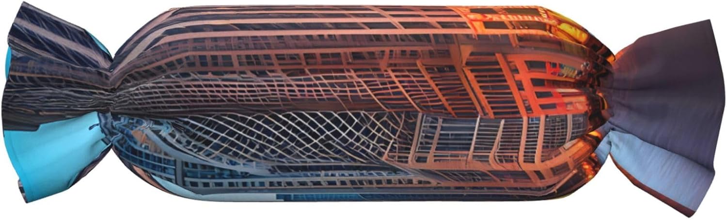 Chicago Illinois USA Print Candy Cylindrical Eco-Friendly Pillow Soft Velvet Living Room Bedroom Travel Decor