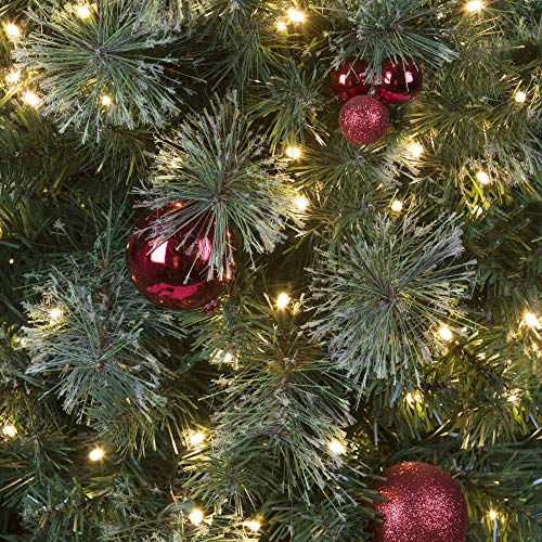 Haute Decor 6.5 Foot Pre-Lit Artificial Fir Christmas Half Tree With Drum Base For Small Spaces, Pre-Decorated With Shatterproof Ornaments, 300 Led Lights And A 12-Inch Diameter #TOP4