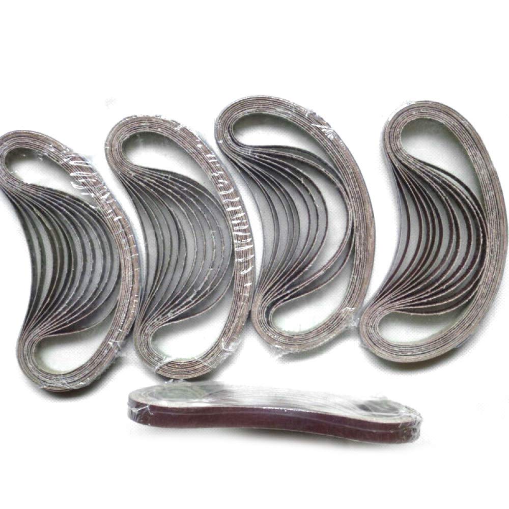 120 / 60Pcs 13X457mm Bandas de lijado 40/60/80/120/180/240 Banda abrasiva de arena de grano, 60pcs