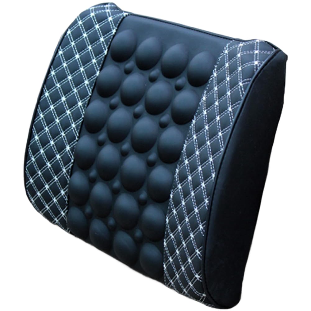 Auto Massaggio Elettrico Supporto Lombare Posteriore Con Motori Vibrazioni Ergonomico PU Memory Foam Per Auto Seat Lungo Drive Relief