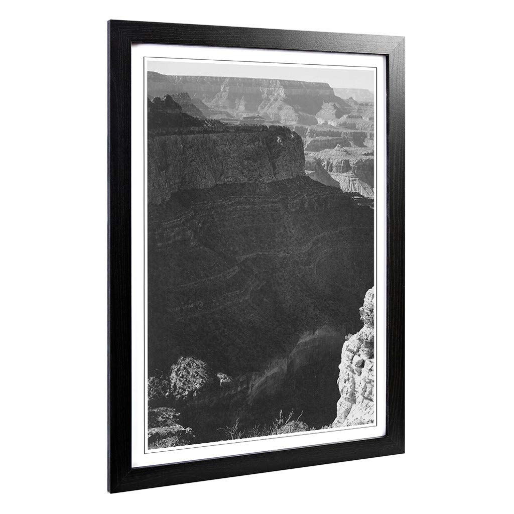 Big Box Art Framed Print of Ansel Adams Grand Canyon South Rim 2 Design | Wall Art Picture | Home Decor for Kitchen, Living Room, Bedroom, Hallway, Black, A2 / 24.5x18 Inch / 62x45cm