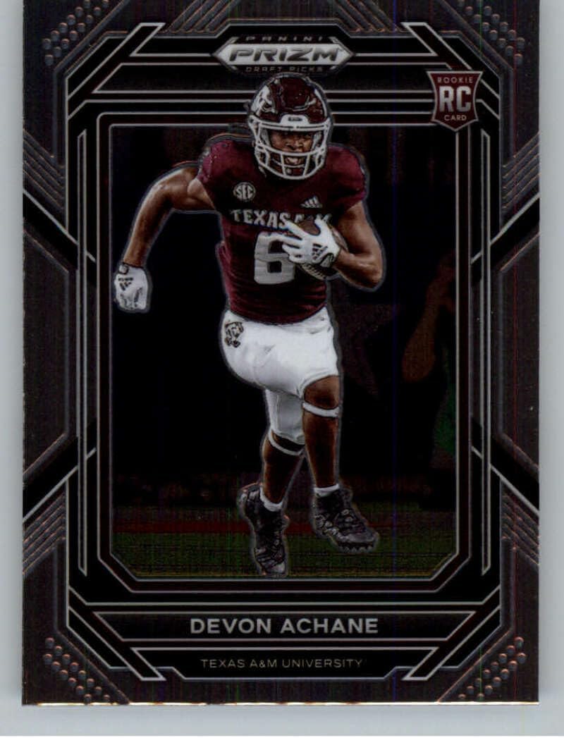 2023 Panini Prizm Draft Picks #117 De'Von Achane Texas A&M Aggies RC Rookie Card Official NCAA Football Card in Raw (NM or Better) Condition