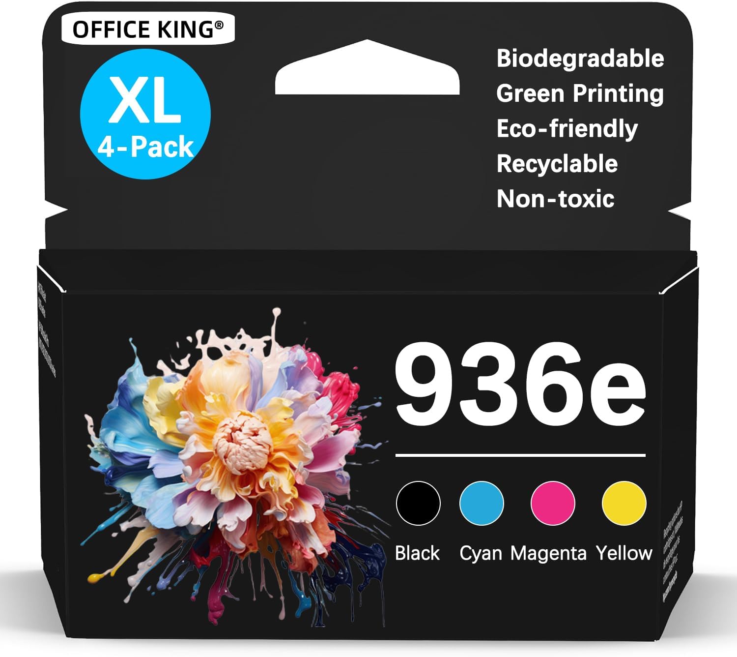 Photo 1 of 936XL 936e Ink Cartridges Compatible with HP OfficeJet Pro 9125e 9120e 9730e 91309135e 9122e 9128e 9110b 9120b9130b 9130e(KCMY)
