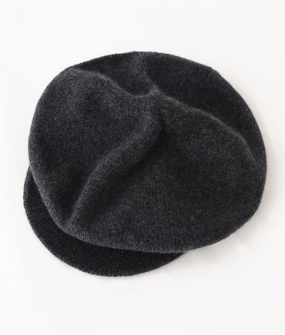 Slouchy Newsboy Cap Winter Hats 100% Cashmere Soft Warm Beanie Hat Ladies Knitting Skull Beanies with a Brim D512