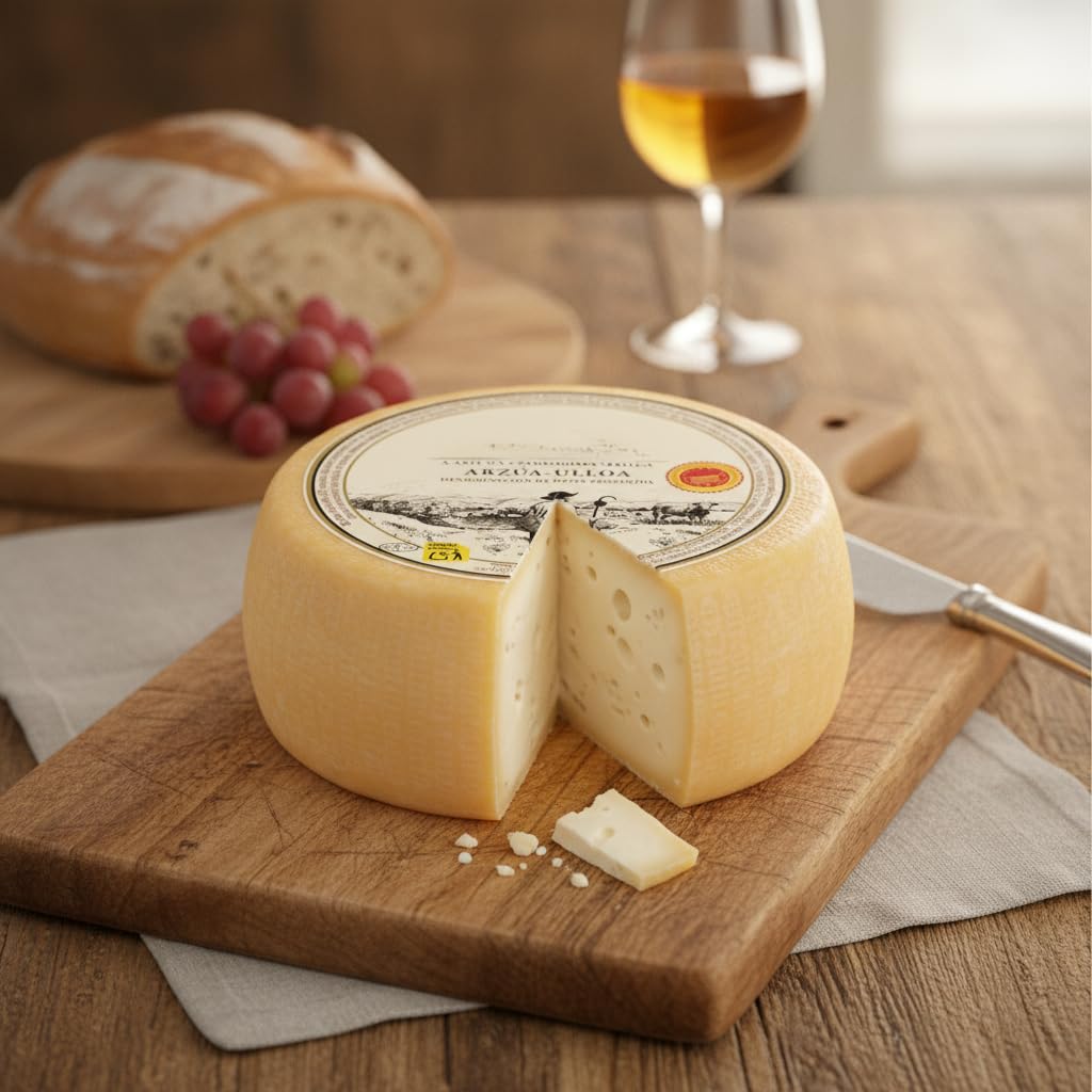 Queso DOP Arzúa-Ulloa de Galicia - Pieza de 650g - Queso de Vaca Madurado de Textura Cremosa - Elaboración Tradicional Gallega con Leche Entera - Alto Contenido en Calcio Natural - NEXU