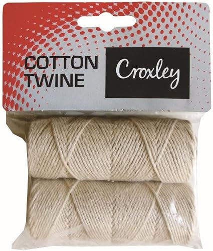 Croxley STR38CC Cotton Twine 2 Rolls of 50 g, White