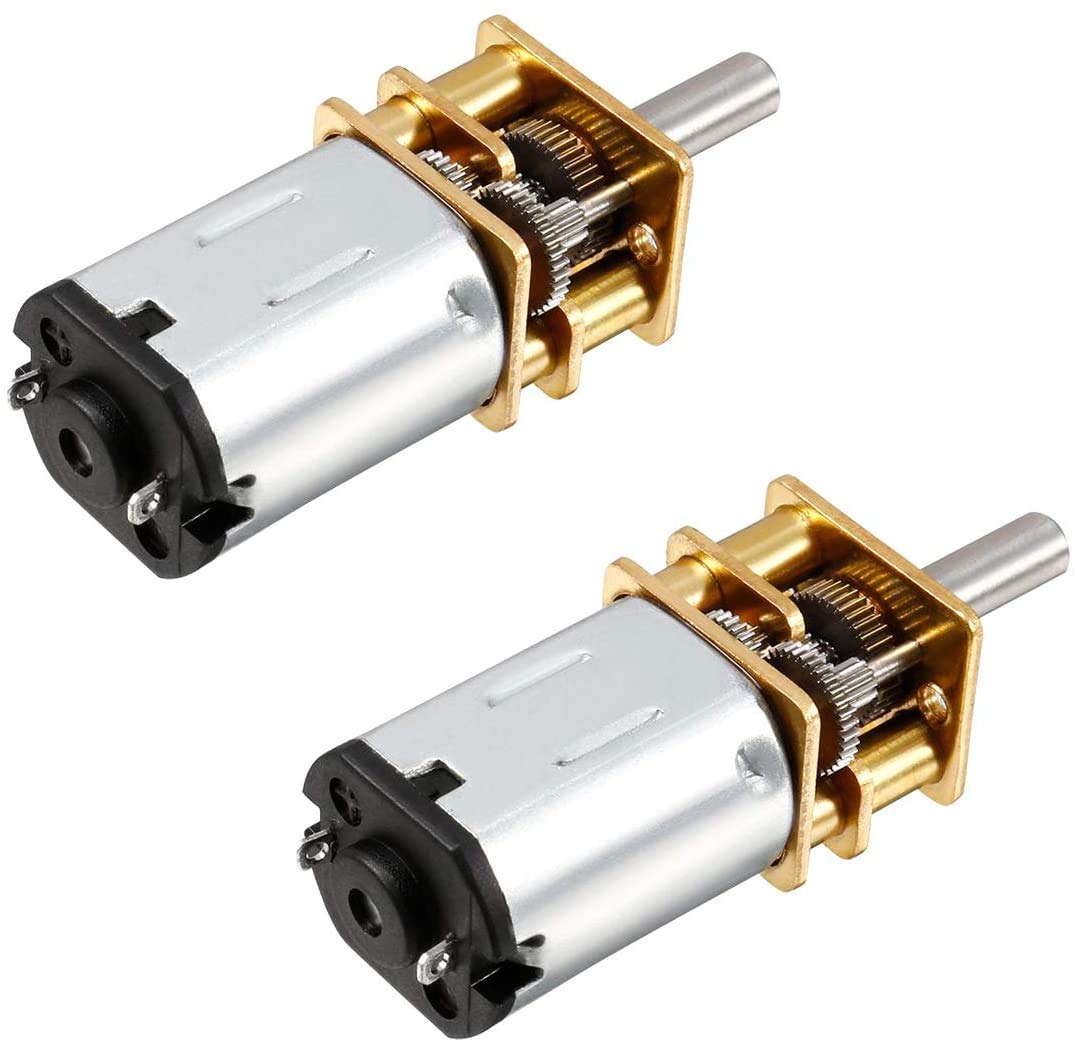 2Pcs DC 3V 60RPM Micro Speed Reduction Motor Mini Gear Box N20 Motor with 2 Terminals for RC Car Robot Model DIY Engine