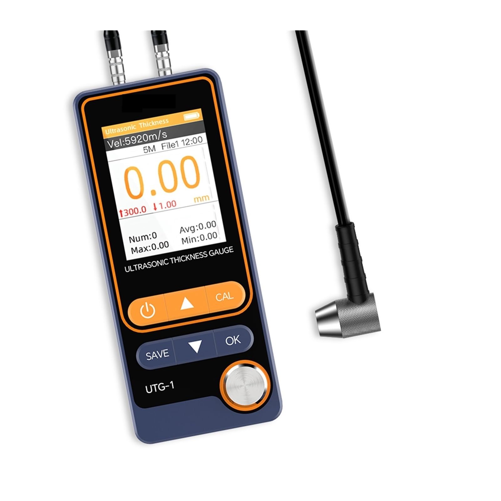 Medidor de espesor digital ultrasonido de 1-300 mm para control de corrosión en acero y PVC