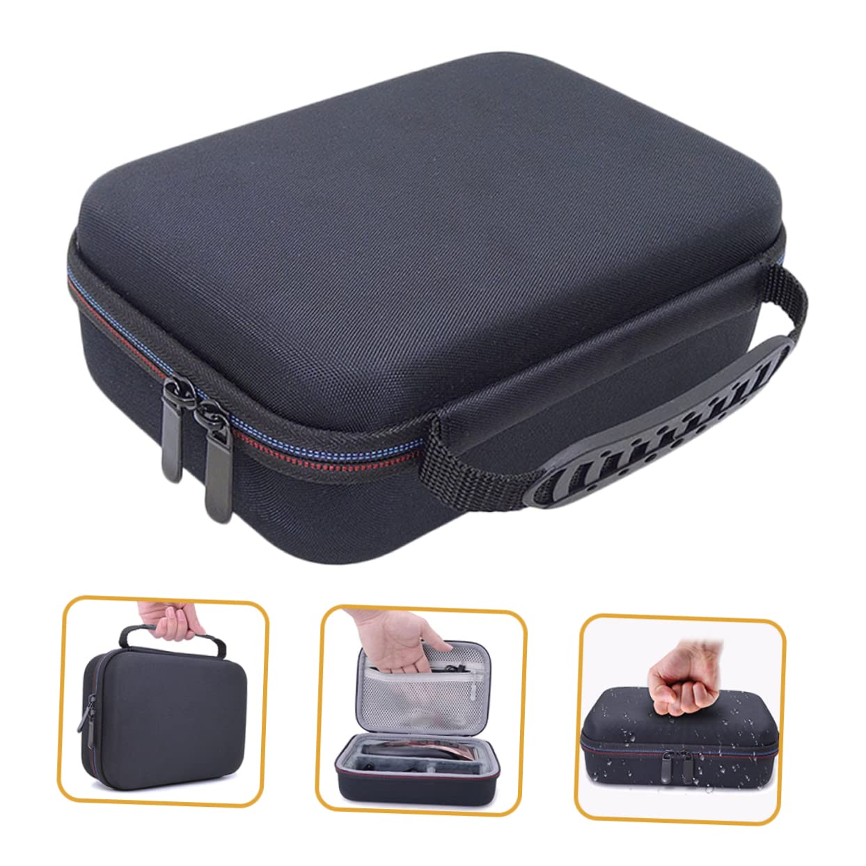Custodia da Viaggio per Rasoio Uomo in Eva, Nera, Protettiva | Accessori Viaggio, Antiurto e Anti-spruzzi, Formato Compatto per Riporre e Organizzare Ordine