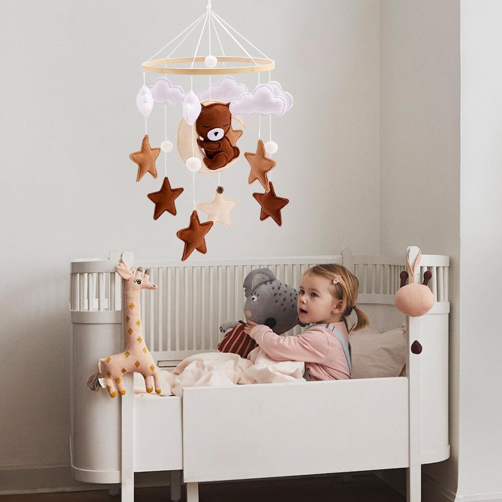 Columpio Bebe Móvil De Cuna Con Sol, Luna Y Estrellas Decoración