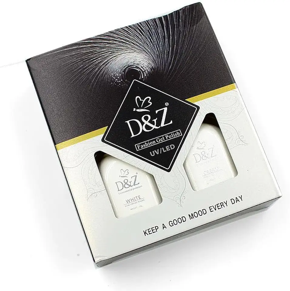 Kit esmalte em gel Francesinha D&Z Branco E Renda