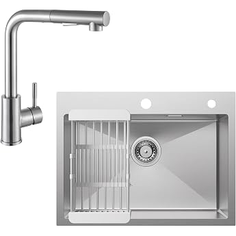 Cecipa Kitchen Sink 60 x 45 cm + Extendible Tap