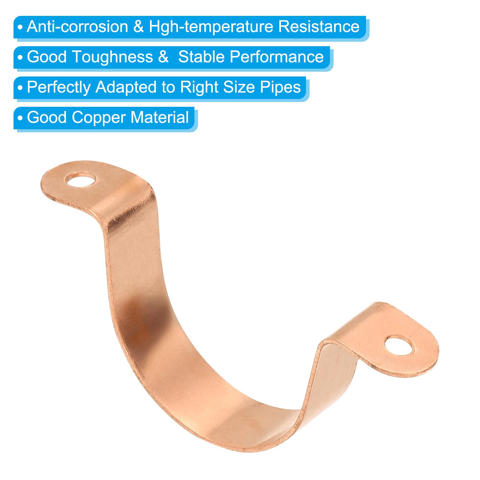 PATIKIL 1-1/4" Copper Pipe Strap Fittings - Image 3