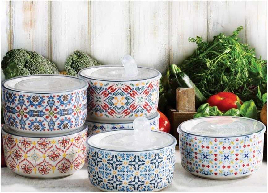 Signature Housewares 6-piece Stoneware Storage Bowls