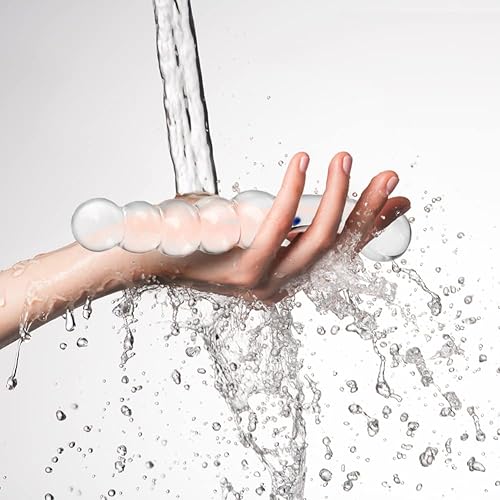 Miniatura 5 de SXOVO Consolador de cristal de cristal con cuentas para el pene, tapón anal, diseño de doble cabeza, consolador de pene, próstata, masaje