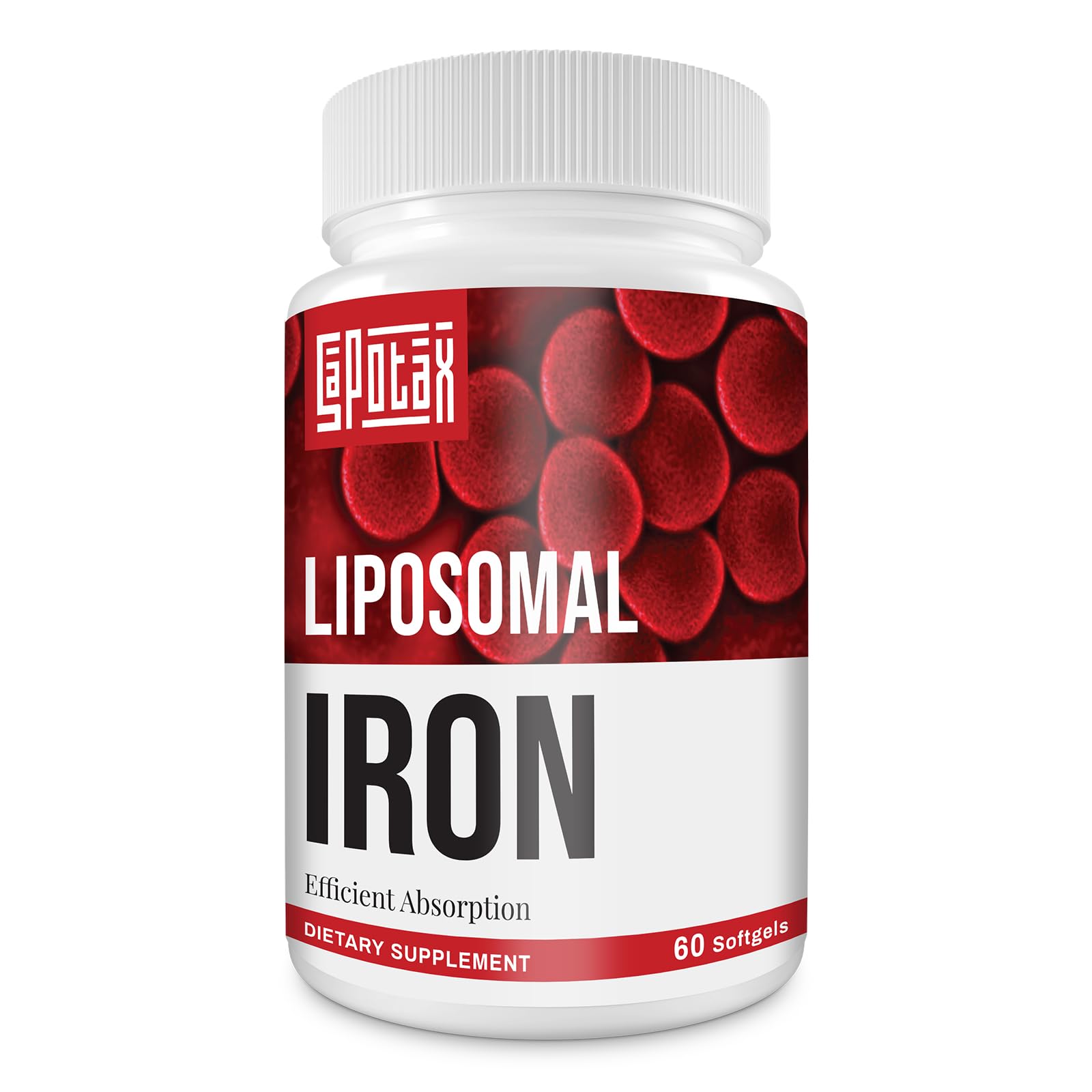 Liposomal Fe Iron Supplement for Women, 65 mg Iron Supplement with Folic Acid & Vitamin B12 for Men, Daily Blood & Energy Support for Adults Iron Deficiency 60 Softgels (1 Bottle)Liposomal Fe Iron Supplement for Women,…
