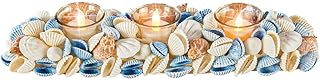 Sponsored Ad - Collections Etc Unique Seashell Centerpiece Candle Holders - Perfect on Buffet, Tabletop, Desk, Dining Tabl...